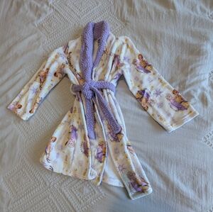 Kids Frozen II Elsa Anna Cozy Robe Size 4T-5T Purple White